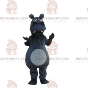 BIGGYMONKEY™ costume da mascotte ippopotamo gigante grigio