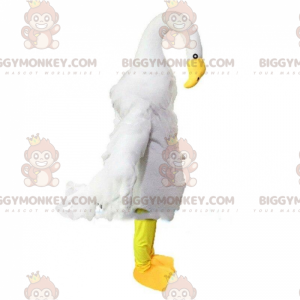 Gigantische witte zwaan BIGGYMONKEY™ mascottekostuum, grote