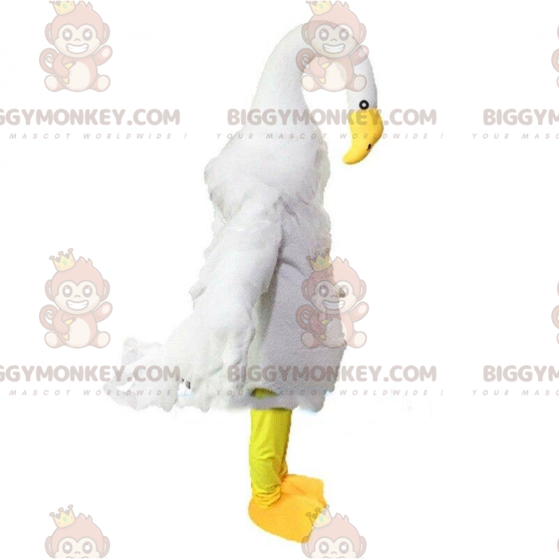 Costume de mascotte BIGGYMONKEY™ de cygne blanc géant, costume