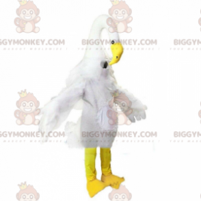 Fantasia de mascote BIGGYMONKEY™ de Cisne Branco Gigante