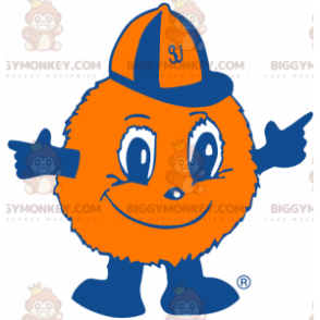 Costume de mascotte BIGGYMONKEY™ de boule de poil orange de