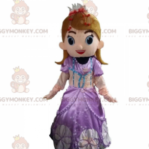 Prinsessan BIGGYMONKEY™ maskotdräkt, kvinnlig drottningdräkt -