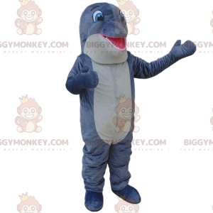 Costume de mascotte BIGGYMONKEY™ de dauphin gris géant, costume