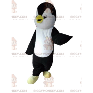 Στολή μασκότ Penguin BIGGYMONKEY™, ασπρόμαυρη στολή πιγκουίνου