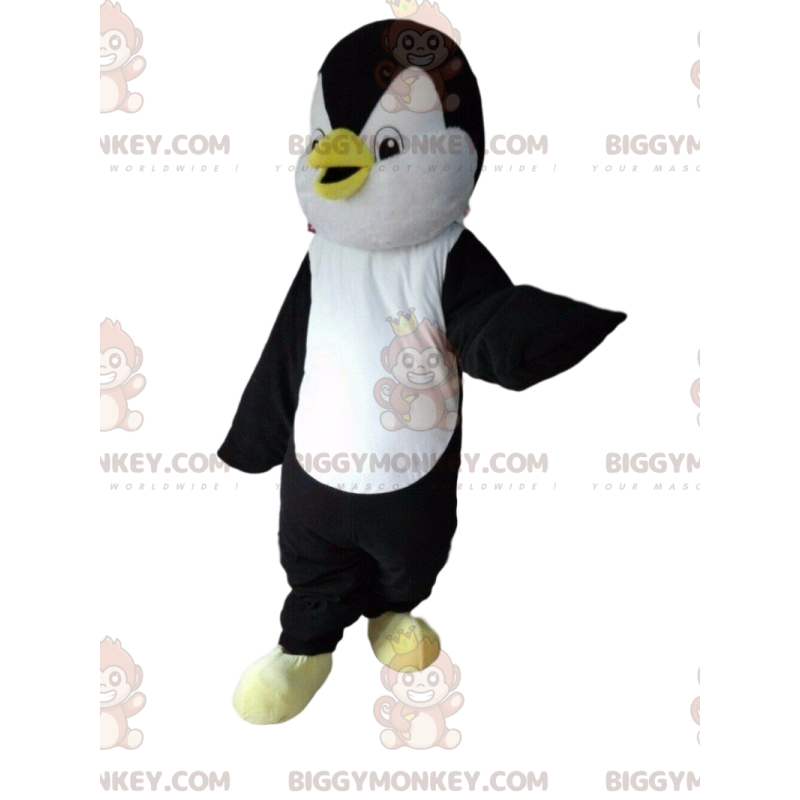 Kostým maskota Penguin BIGGYMONKEY™, černobílý kostým tučňáka –