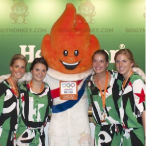 Στολή μασκότ με Orange Flame BIGGYMONKEY™ Ολυμπιακών Αγώνων -