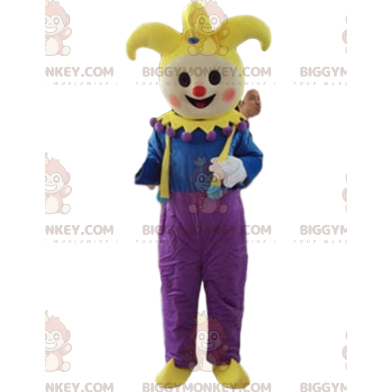 BIGGYMONKEY™ Maskottchenkostüm Clown, Königsnarr