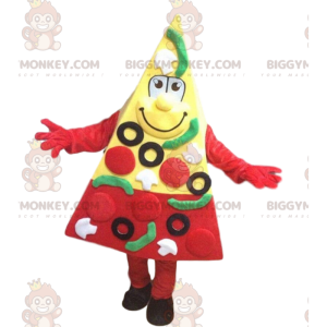 Costume de mascotte BIGGYMONKEY™ de part de pizza géante