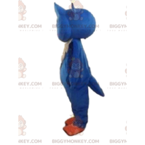 Costume de mascotte BIGGYMONKEY™ de hibou bleu, costume de