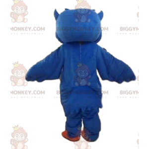 Blauwe uil BIGGYMONKEY™ mascottekostuum, grote nachtelijke