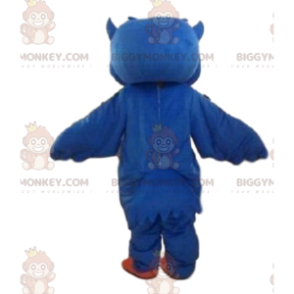 Fantasia de mascote BIGGYMONKEY™ de coruja azul, fantasia de