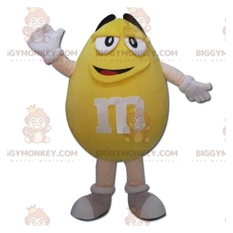 Giant Yellow M&M's BIGGYMONKEY™ μασκότ στολή, στολή σοκολάτας