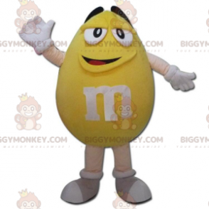 Costume de mascotte BIGGYMONKEY™ de M&M's jaune géant, costume