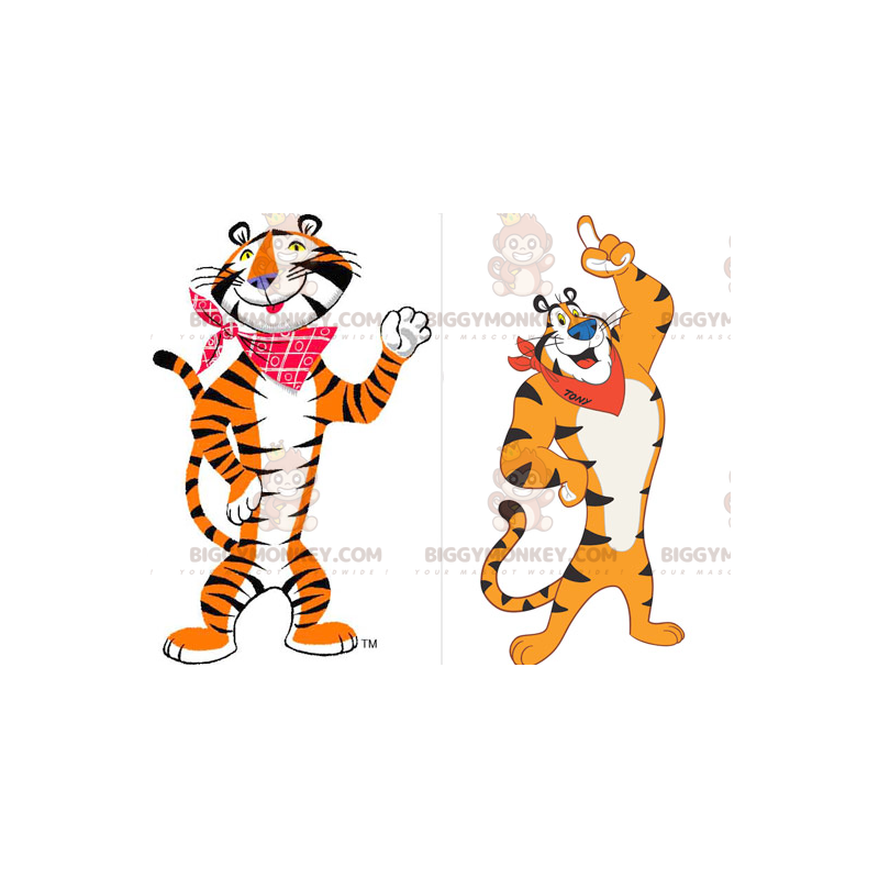 Beroemd Frosties Tiger Mascot Kostuum BIGGYMONKEY™ Oranje Witte