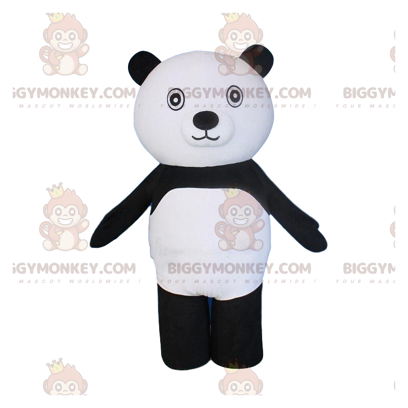 Costume da mascotte BIGGYMONKEY™ orso bianco e nero, costume da