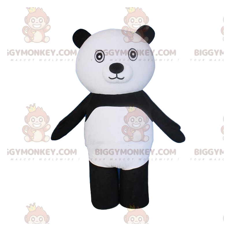 Weißer und schwarzer Bär BIGGYMONKEY™ Maskottchen-Kostüm