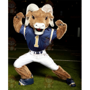 Brown and White Ram BIGGYMONKEY™ Mascot Costume -