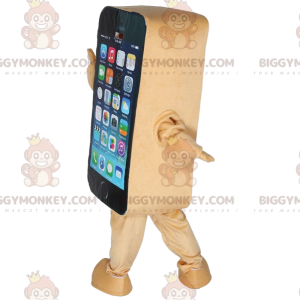 Beige Smartphone BIGGYMONKEY™ Maskottchenkostüm, Handykostüm -