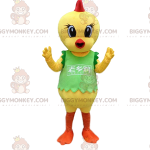Bird BIGGYMONKEY™ maskottiasu, kanariapuku, kanariapuku -