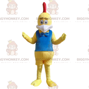 Keltainen kana BIGGYMONKEY™ maskottiasu, jättiläiskuko-asu -