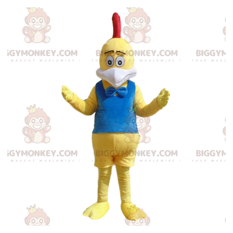 Yellow Chicken BIGGYMONKEY™ Mascot Costume, Giant Rooster