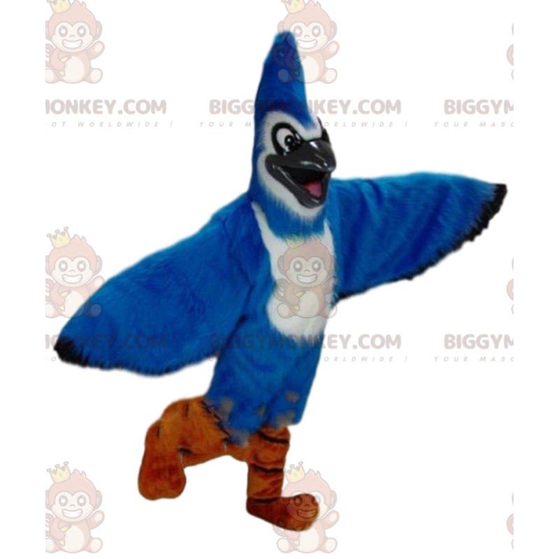 Blue Jay BIGGYMONKEY™ Mascot Costume, Blue and White Bird