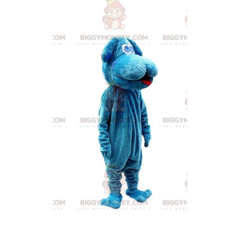 BIGGYMONKEY™ maskot kostume stor plys blå hund, vovse kostume -