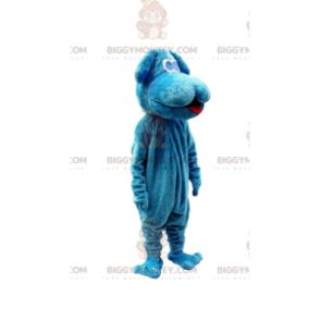 BIGGYMONKEY™ costume mascotte grande peluche cane blu, costume
