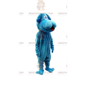 BIGGYMONKEY™ mascottekostuum grote pluche blauwe hond