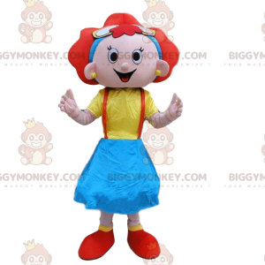 BIGGYMONKEY™ mascot costume of redhead girl, child costume –