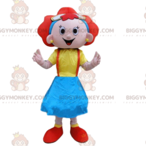 Fato de mascote BIGGYMONKEY™ de menina ruiva, fantasia de