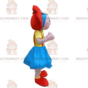 Fato de mascote BIGGYMONKEY™ de menina ruiva, fantasia de