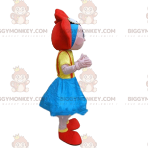 BIGGYMONKEY™ mascottekostuum van roodharig meisje