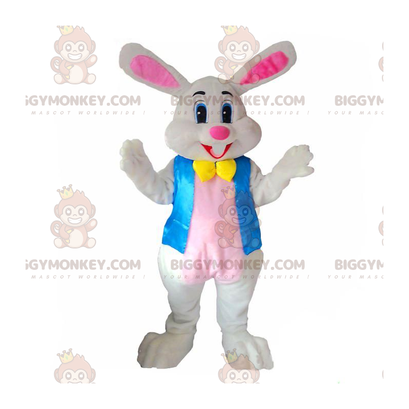 BIGGYMONKEY™ Costume da mascotte di coniglio bianco e rosa