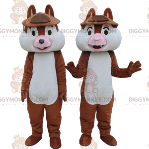 Costume de mascotte BIGGYMONKEY™ de Tic et Tac, s écureuils de