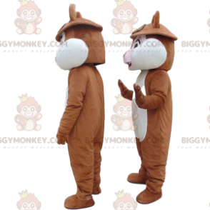 Costume de mascotte BIGGYMONKEY™ de Tic et Tac, s écureuils de