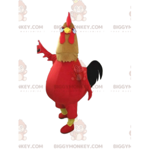 Costume de mascotte BIGGYMONKEY™ de coq rouge, marron et noir