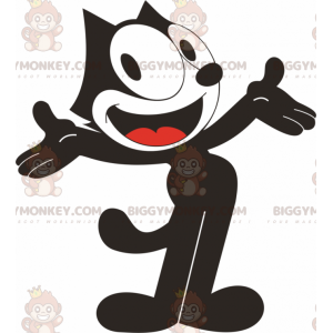 BIGGYMONKEY™ Felix kuuluisa kissan mustavalkoinen kissan