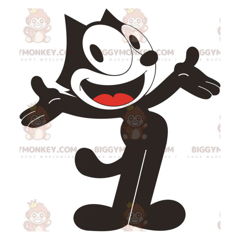 BIGGYMONKEY™ Felix the Famous Cat Costume da mascotte gatto