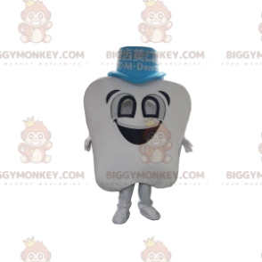 Giant white tooth BIGGYMONKEY™ mascot costume, tooth costume –