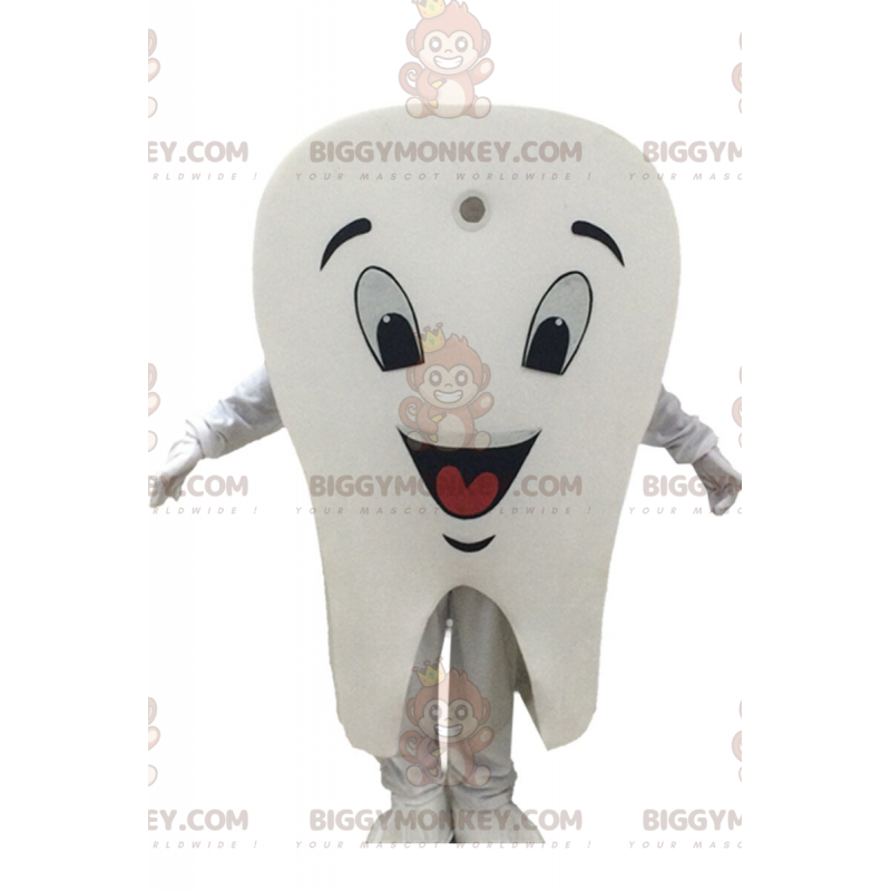 Costume da mascotte BIGGYMONKEY™ con dente bianco gigante