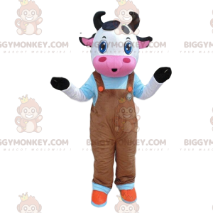 Cow BIGGYMONKEY™ mascot costume dressed up, giant cow costume –