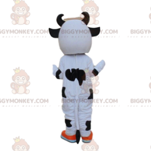 Witte, zwarte en roze koe BIGGYMONKEY™ mascottekostuum