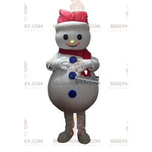 Sneeuwman BIGGYMONKEY™ mascottekostuum, winterkostuum -