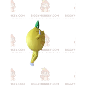 Lemon BIGGYMONKEY™ mascot costume with sunglasses, fruit