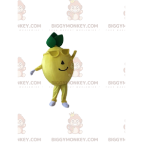 Lemon BIGGYMONKEY™ mascot costume with sunglasses, fruit