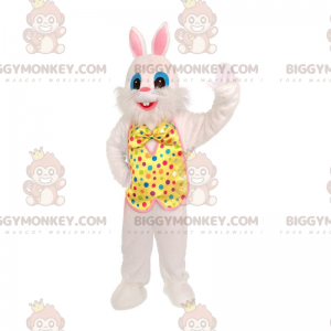 Feestelijk konijn BIGGYMONKEY™ mascottekostuum, toont