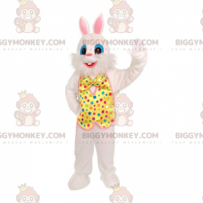 Slavnostní kostým maskota zajíčka BIGGYMONKEY™, ukazuje kostým