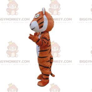 Costume de mascotte BIGGYMONKEY™ de tigre orange, blanc et