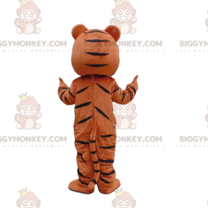 Costume mascotte BIGGYMONKEY™ tigre arancione, bianca e nera